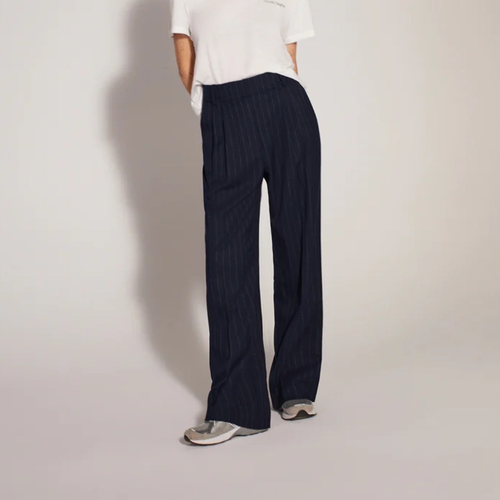 Favorite Daughter Navy Pin Stripe Pants